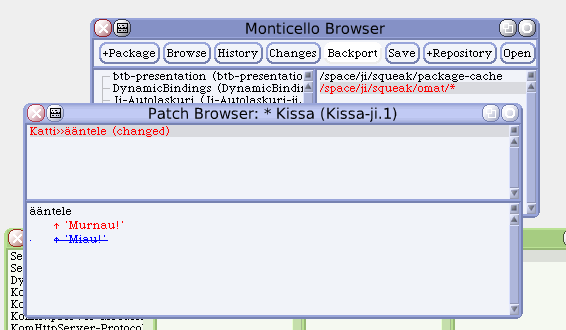 Muutokset ensimm�iseen versioon
