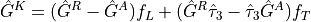 \hat{G}^K = (\hat{G}^R - \hat{G}^A) f_L
+ (\hat{G}^R\hat{\tau}_3 -\hat{\tau}_3 \hat{G}^A) f_T